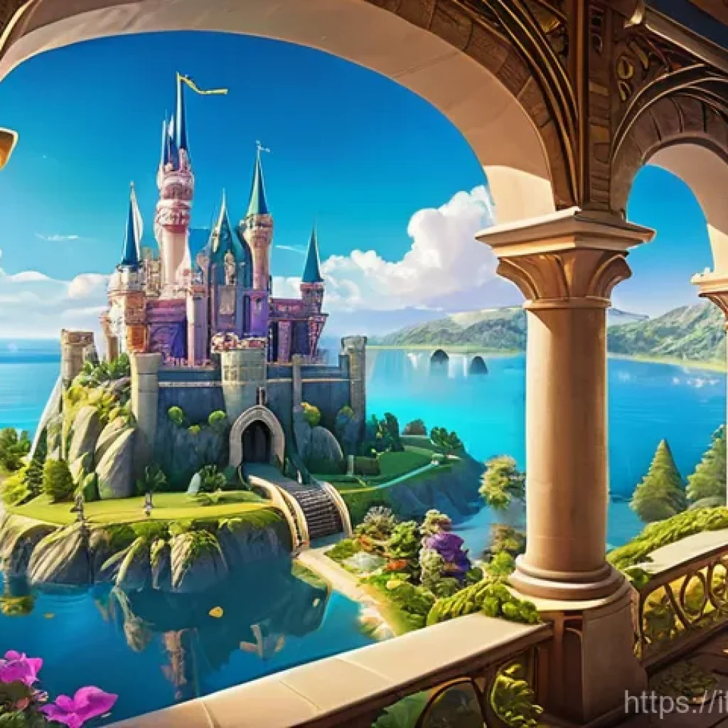 로얄매치 최적화 업데이트 - **A grand, vibrant overview of King Robert's castle, showcasing newly expanded areas and hundreds of...