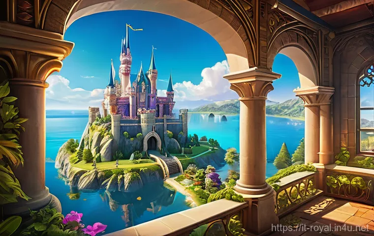 로얄매치 최적화 업데이트 - **A grand, vibrant overview of King Robert's castle, showcasing newly expanded areas and hundreds of...