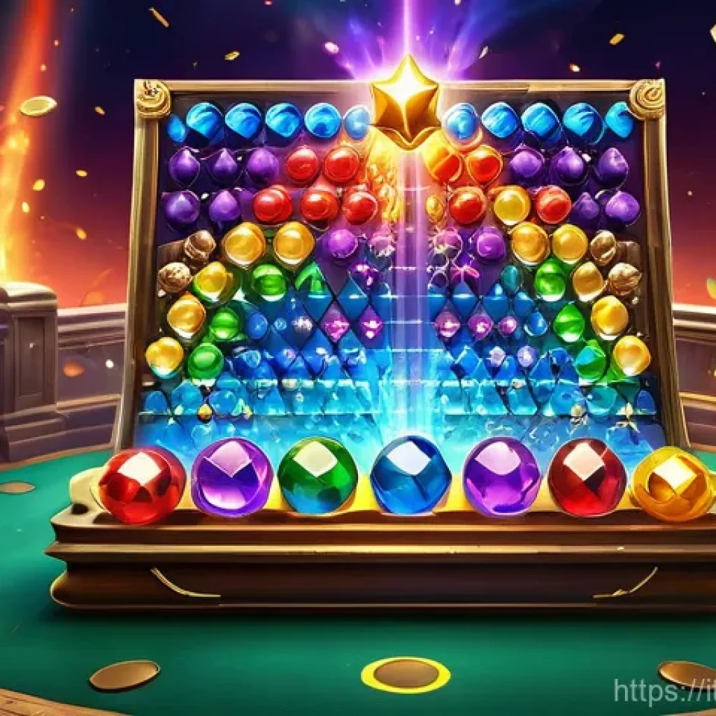 로얄매치 추천 스테이지 - **Vibrant Combo Explosion on a Royal Match Game Board**
    "A dynamic, high-energy scene depicting ...