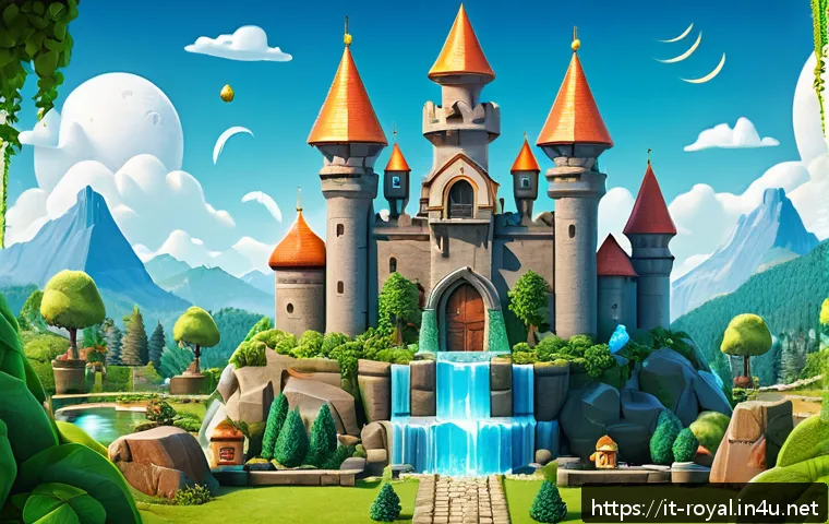 로얄매치 초보자 실수 방지 - A vibrant and colorful mobile puzzle game scene inspired by Royal Match, showing a detailed grid fil...