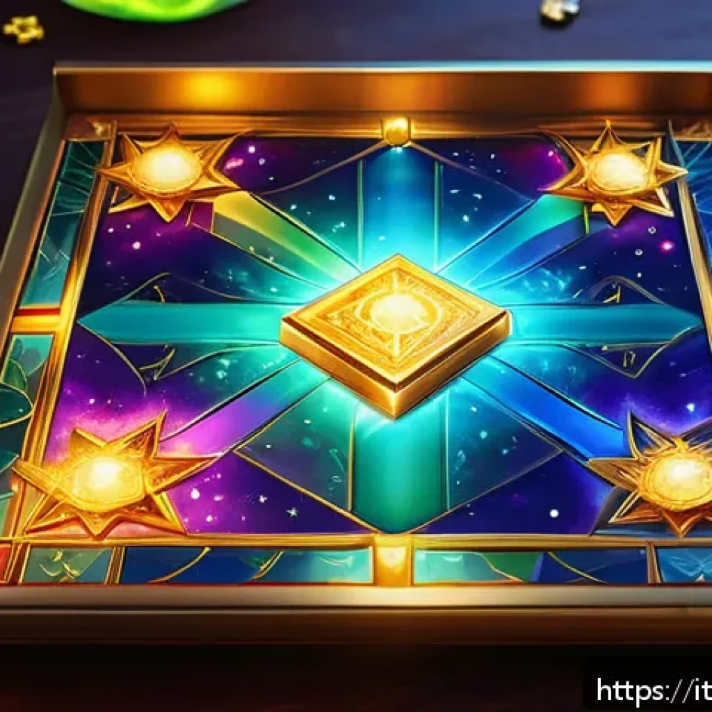 로얄매치 기본 아이템 소개 - A vibrant and colorful fantasy game board scene showcasing a magical wand transforming one tile into...