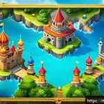 Home 18 로얄매치 레벨 해금 조건 - A vibrant and colorful mobile game scene showcasing a hidden secret level in a match-3 puzzle game. ...